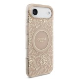 Guess IML Flowers Allover Strap MagSafe Zadní Kryt pro iPhone Air Pink