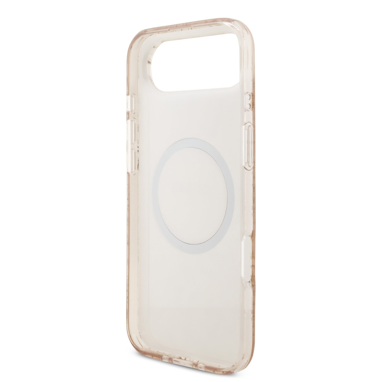 Guess IML Flowers Allover Strap MagSafe Zadní Kryt pro iPhone Air Pink