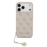 Guess 4G Charm Zadní Kryt pro iPhone 17 Pro Max Tone on Tone Pink