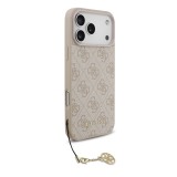 Guess 4G Charm Zadní Kryt pro iPhone 17 Pro Max Tone on Tone Pink