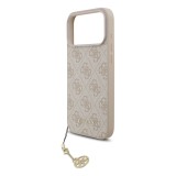 Guess 4G Charm Zadní Kryt pro iPhone 17 Pro Max Tone on Tone Pink