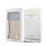 Guess 4G Charm Zadní Kryt pro iPhone 17 Pro Max Tone on Tone Pink
