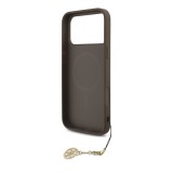 Guess 4G Charm Zadní Kryt pro iPhone 17 Pro Max Tone on Tone Brown