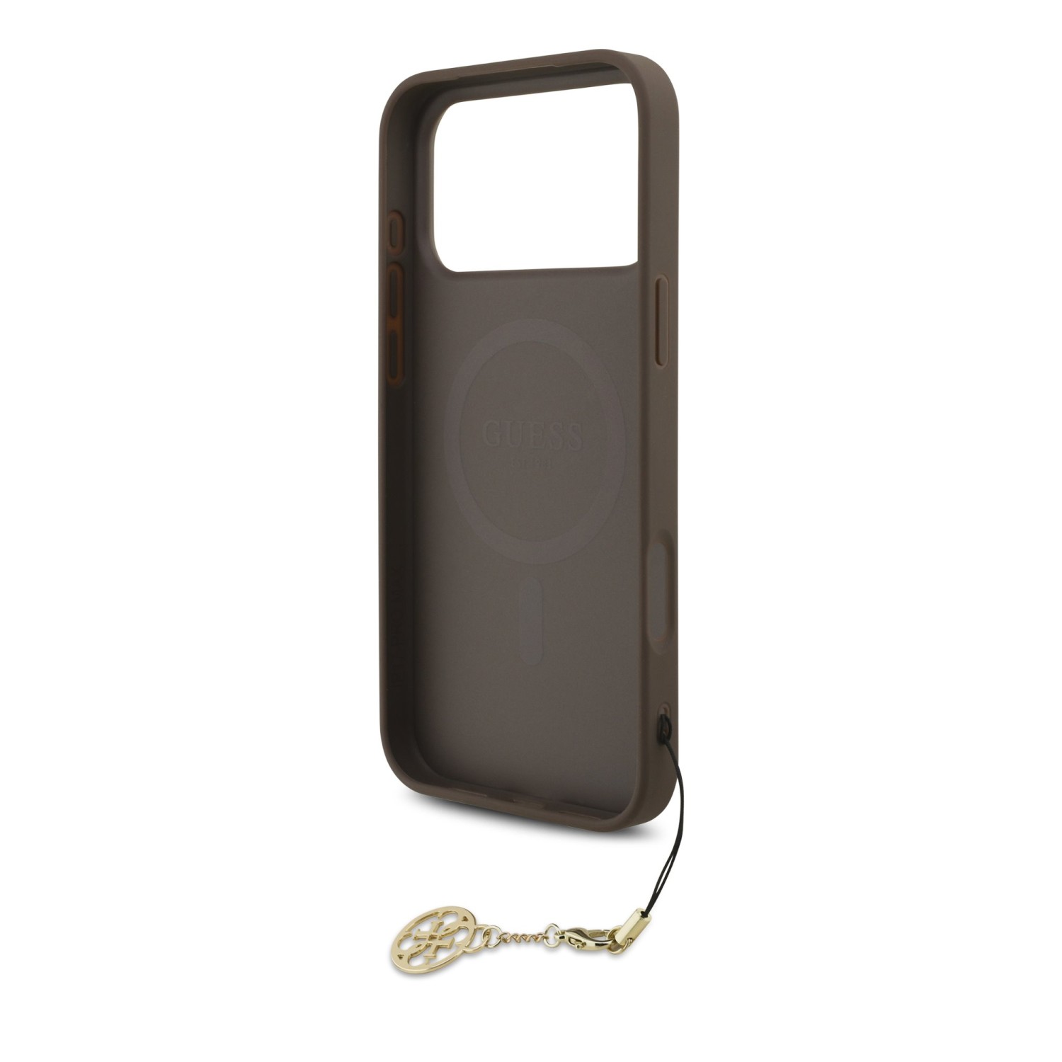 Guess 4G Charm Zadní Kryt pro iPhone 17 Pro Max Tone on Tone Brown