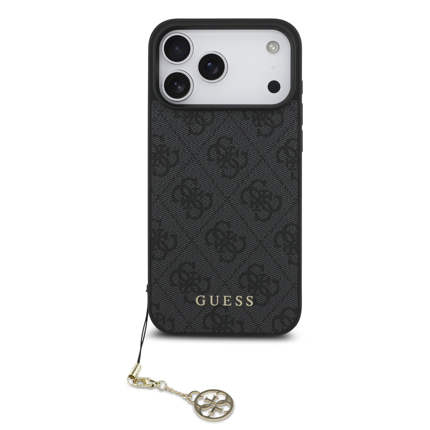 Guess 4G Charm Zadní Kryt pro iPhone 17 Pro Max Tone on Tone Grey