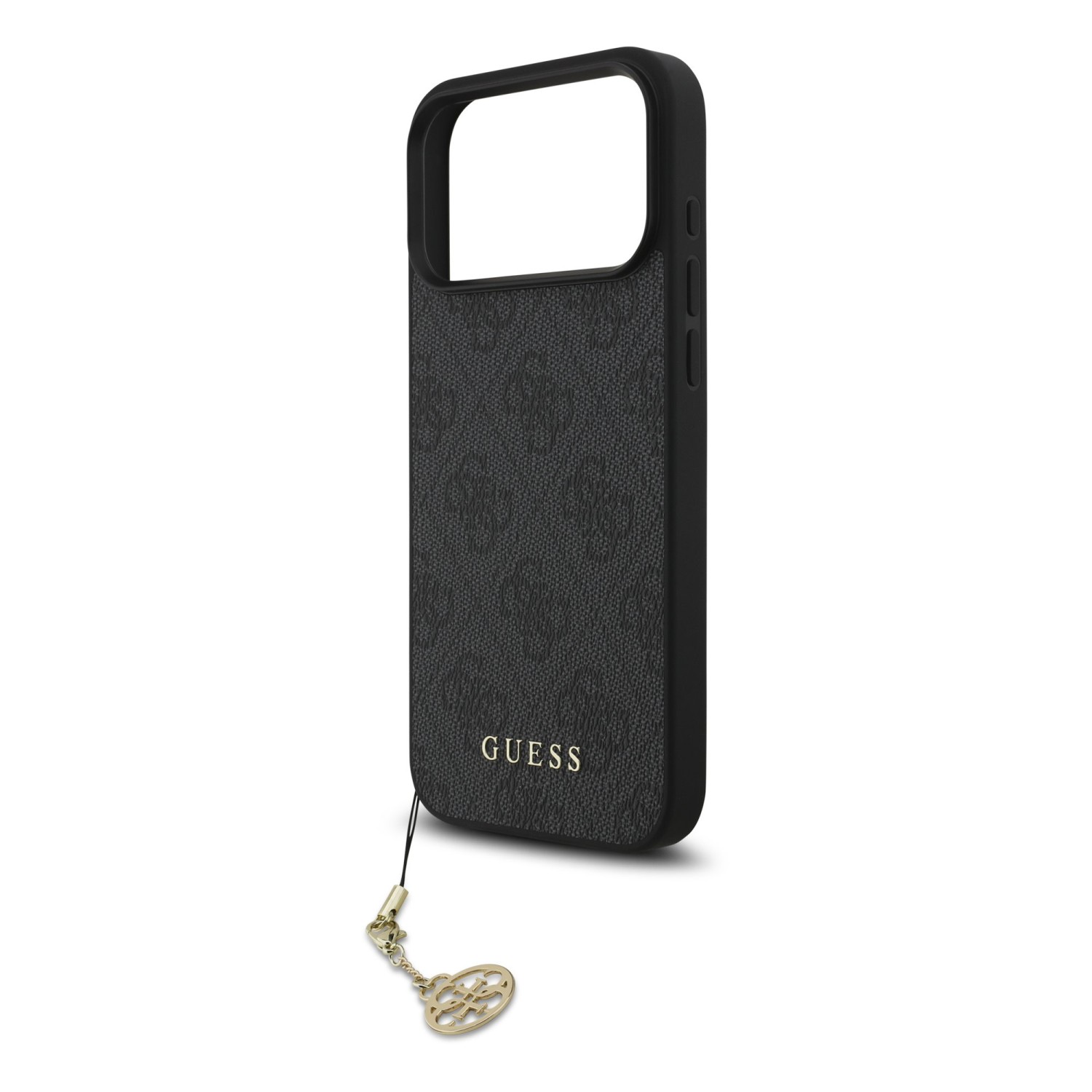 Guess 4G Charm Zadní Kryt pro iPhone 17 Pro Max Tone on Tone Grey