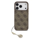 Guess 4G Charm Zadní Kryt pro iPhone 17 Pro Tone on Tone Brown