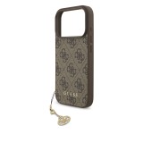 Guess 4G Charm Zadní Kryt pro iPhone 17 Pro Tone on Tone Brown