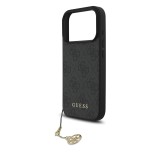 Guess 4G Charm Zadní Kryt pro iPhone 17 Pro Tone on Tone Grey