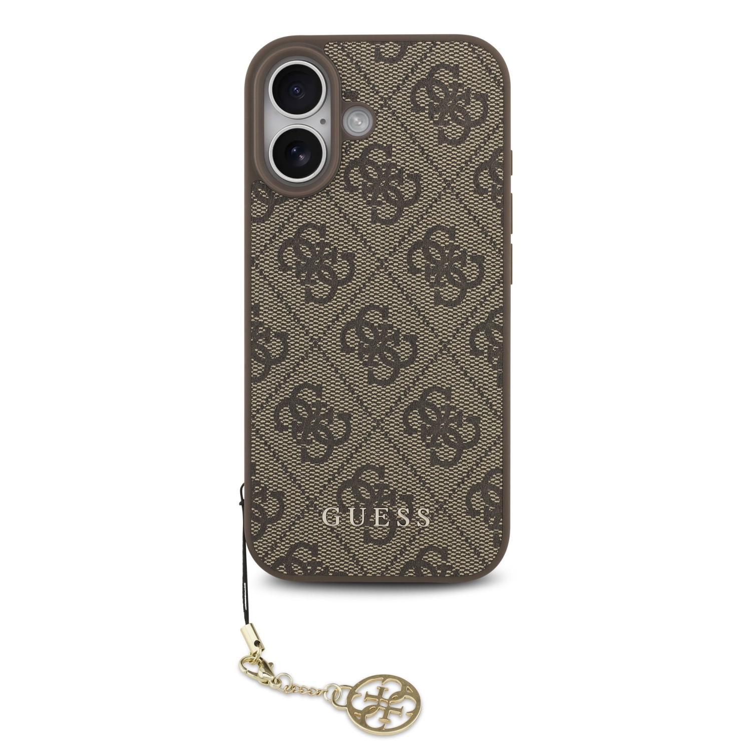Guess 4G Charm Zadní Kryt pro iPhone 17 Tone on Tone Brown