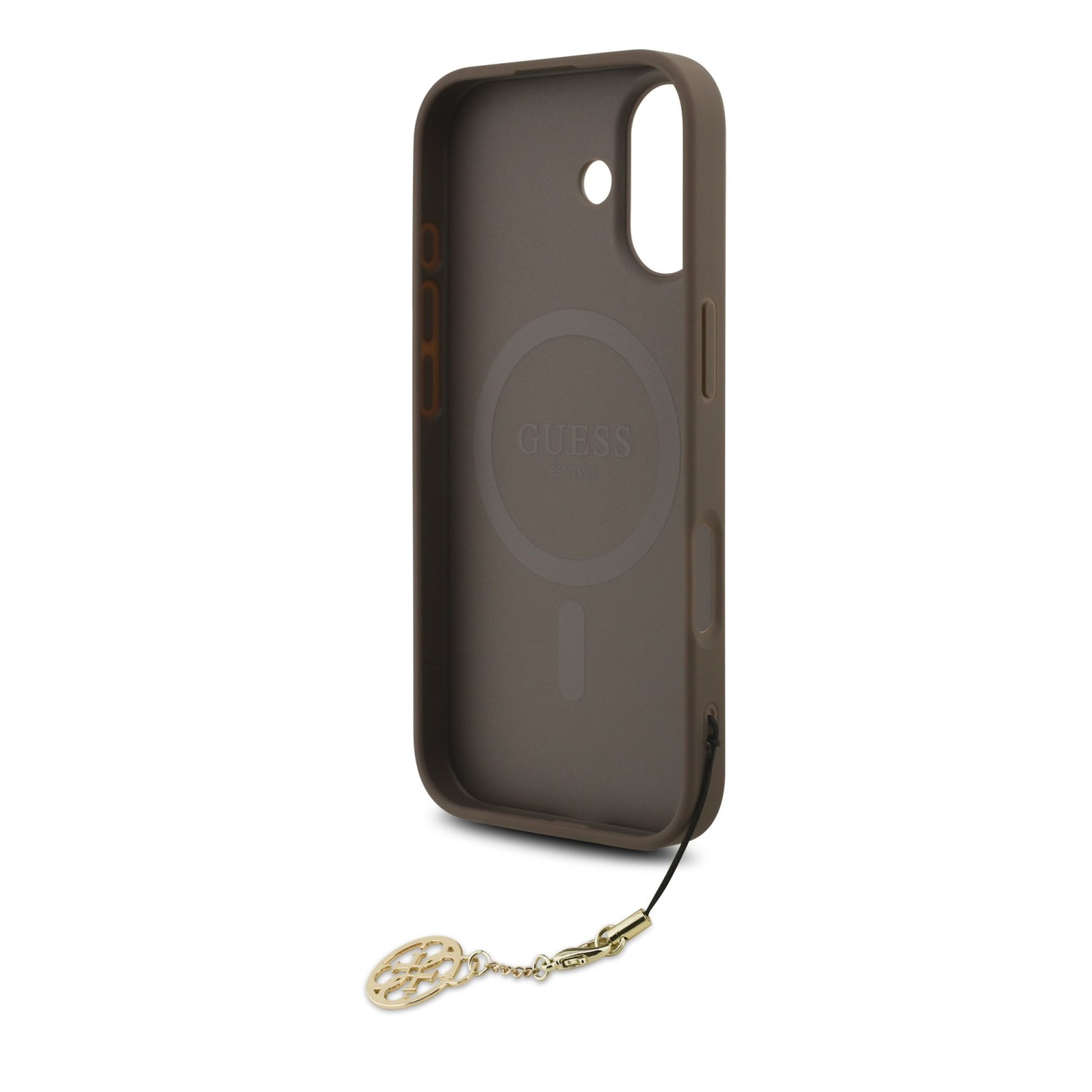 Guess 4G Charm Zadní Kryt pro iPhone 17 Tone on Tone Brown