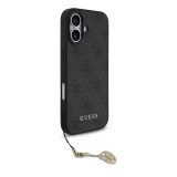 Guess 4G Charm Zadní Kryt pro iPhone 17 Tone on Tone Grey