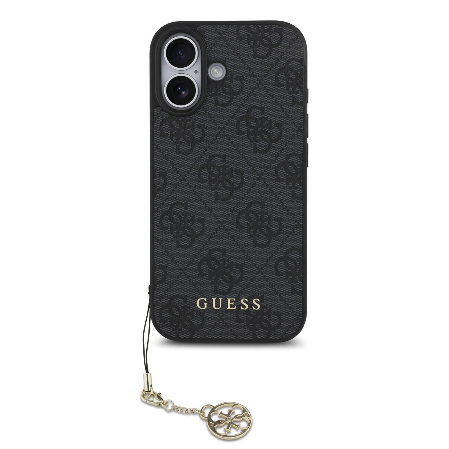 Guess 4G Charm Zadní Kryt pro iPhone 17 Tone on Tone Grey