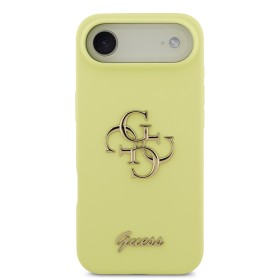 Zadný kryt Guess Liquid Silicone 4G Metal Logo pre Apple iPhone Air, žltá