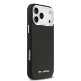 Karl Lagerfeld Grained PU Repeated Logo MagSafe Zadní Kryt pro iPhone 17 Pro Max Black