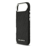 Karl Lagerfeld Grained PU Repeated Logo MagSafe Zadní Kryt pro iPhone Air Black