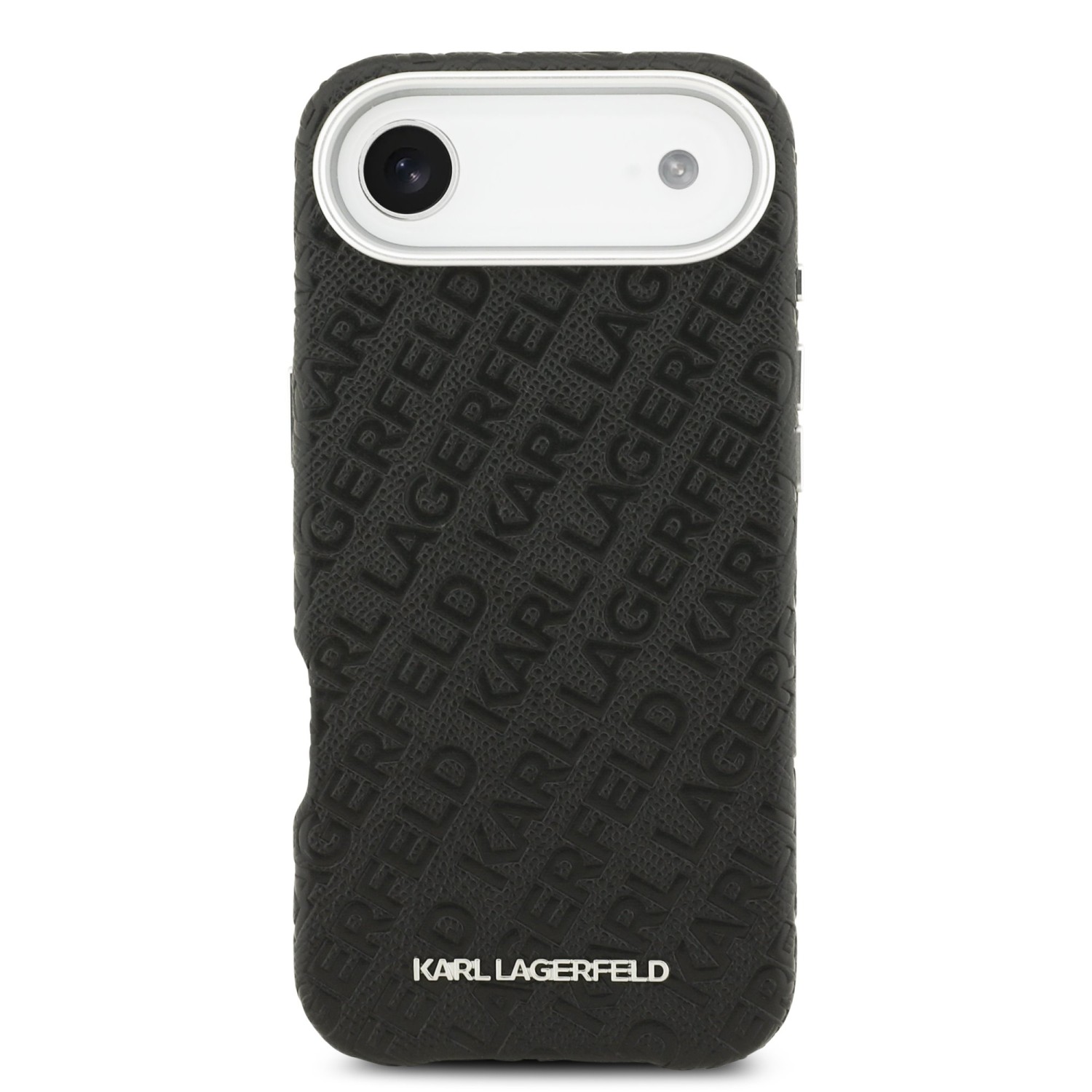 Karl Lagerfeld Grained PU Repeated Logo MagSafe Zadní Kryt pro iPhone Air Black