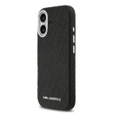 Karl Lagerfeld Grained PU Repeated Logo MagSafe Zadní Kryt pro iPhone 17 Black