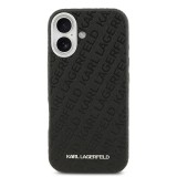 Karl Lagerfeld Grained PU Repeated Logo MagSafe Zadní Kryt pro iPhone 17 Black