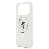 Karl Lagerfeld Ringstand Karl and Choupette MagSafe Zadní Kryt pro iPhone 17 Pro Max White