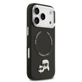 Karl Lagerfeld PU Karl and Choupette Heads Pins MagSafe Zadní Kryt pro iPhone 17 Pro Max Black