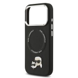 Karl Lagerfeld PU Karl and Choupette Heads Pins MagSafe Zadní Kryt pro iPhone 17 Pro Max Black