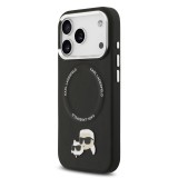 Karl Lagerfeld PU Karl and Choupette Heads Pins MagSafe Zadní Kryt pro iPhone 17 Pro Black