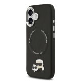 Karl Lagerfeld PU Karl and Choupette Heads Pins MagSafe Zadní Kryt pro iPhone 17 Black