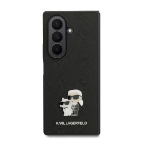 Zadný kryt Karl Lagerfeld PU Saffiano Karl and Choupette pre Samsung Galaxy Z Fold7, čierna