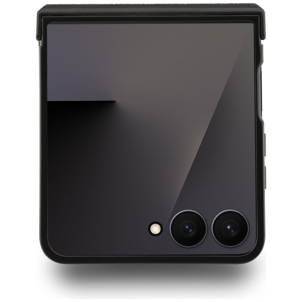 Karl Lagerfeld PU Saffiano Karl and Choupette Zadní Kryt pro Samsung Galaxy Z Flip 7 Black