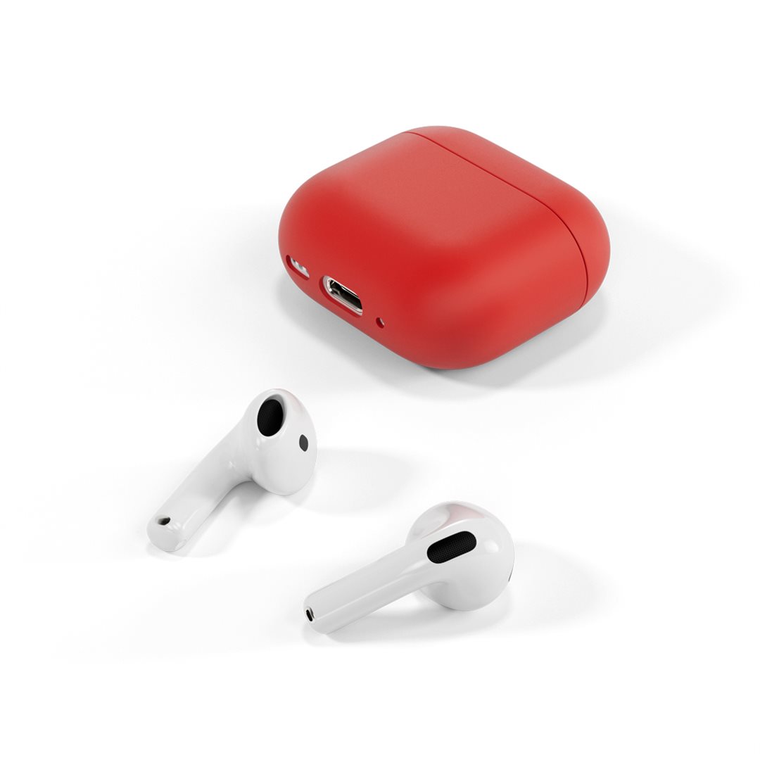 Silikonové pouzdro Epico pro AirPods 4, červená