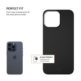 Aramidový zadní kryt FIXED MagVelar s podporou Magsafe pro Apple iPhone 16 Pro Max, černý