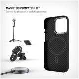 Aramidový zadní kryt FIXED MagVelar s podporou Magsafe pro Apple iPhone 16 Pro, černý
