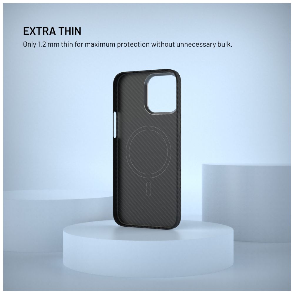 Aramidový zadní kryt FIXED MagVelar s podporou Magsafe pro Apple iPhone 16 Pro, černý