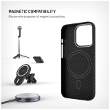 Aramidový zadní kryt FIXED MagVelar s podporou Magsafe pro Apple iPhone 15 Pro, černý