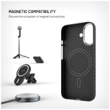 Aramidový zadní kryt FIXED MagVelar s podporou MagSafe pro Apple iPhone 17, černý