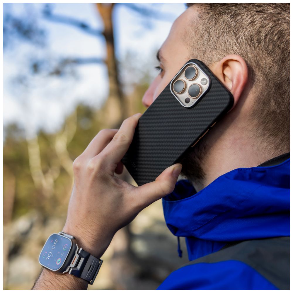 Aramidový zadní kryt FIXED MagVelar s podporou MagSafe pro Apple iPhone Air, černý