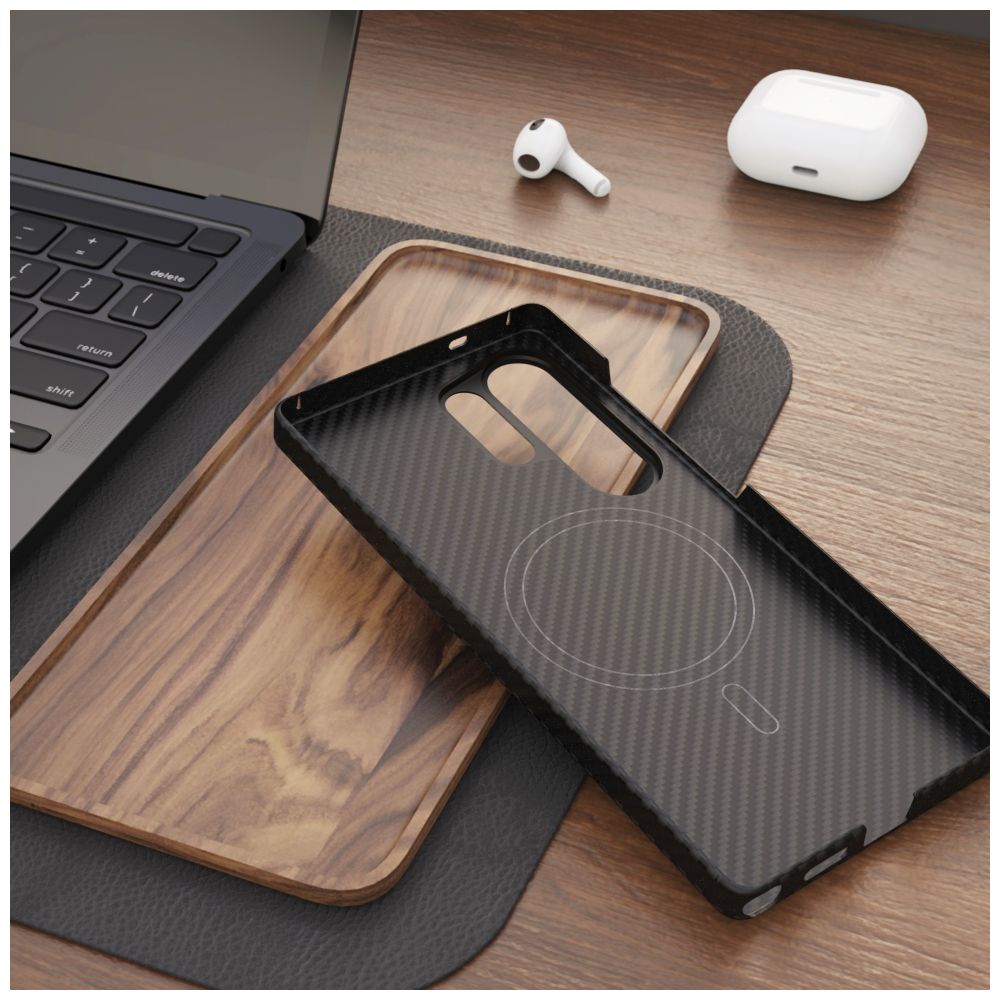 Aramidový zadní kryt FIXED MagVelar s podporou MagSafe pro Apple iPhone 17 Pro Max, černý