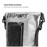 Voděodolný vak FIXED Float Bag s kapsou pro mobilní telefon 3L Vandrácký Speciál, šedý