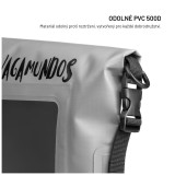 Voděodolný vak FIXED Float Bag s kapsou pro mobilní telefon 3L Vandrácký Speciál, šedý