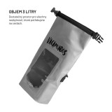 Voděodolný vak FIXED Float Bag s kapsou pro mobilní telefon 3L Vandrácký Speciál, šedý