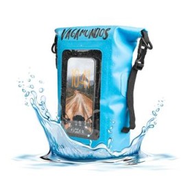 Vodeodolný vak FIXED Float Bag s vreckom pre mobilný telefón 3L, vandrácky špeciál, modrá