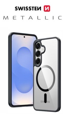 Silikónové puzdro Swissten Clear Jelly MagStick pre Apple iPhone 16e, čierna