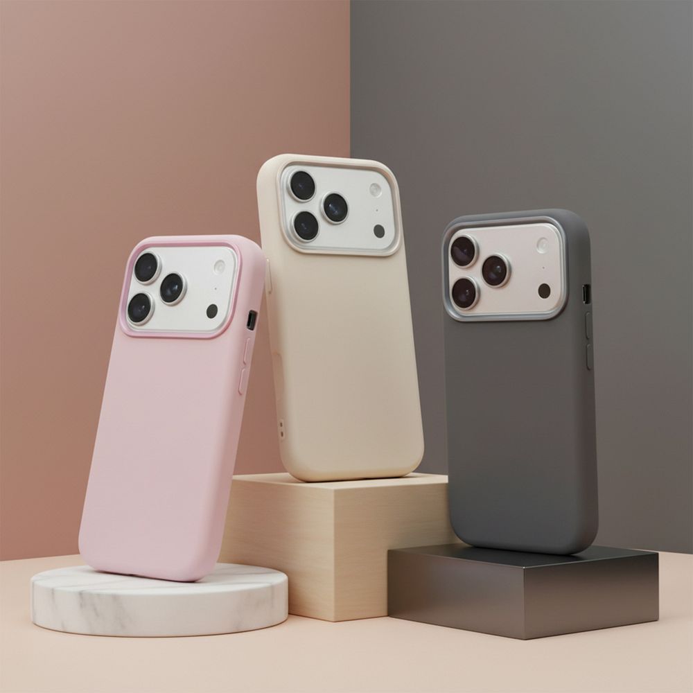 FORCELL F-PROTECT Frame Premium case compatible with MagSafe for IPHONE 17 PRO antique white