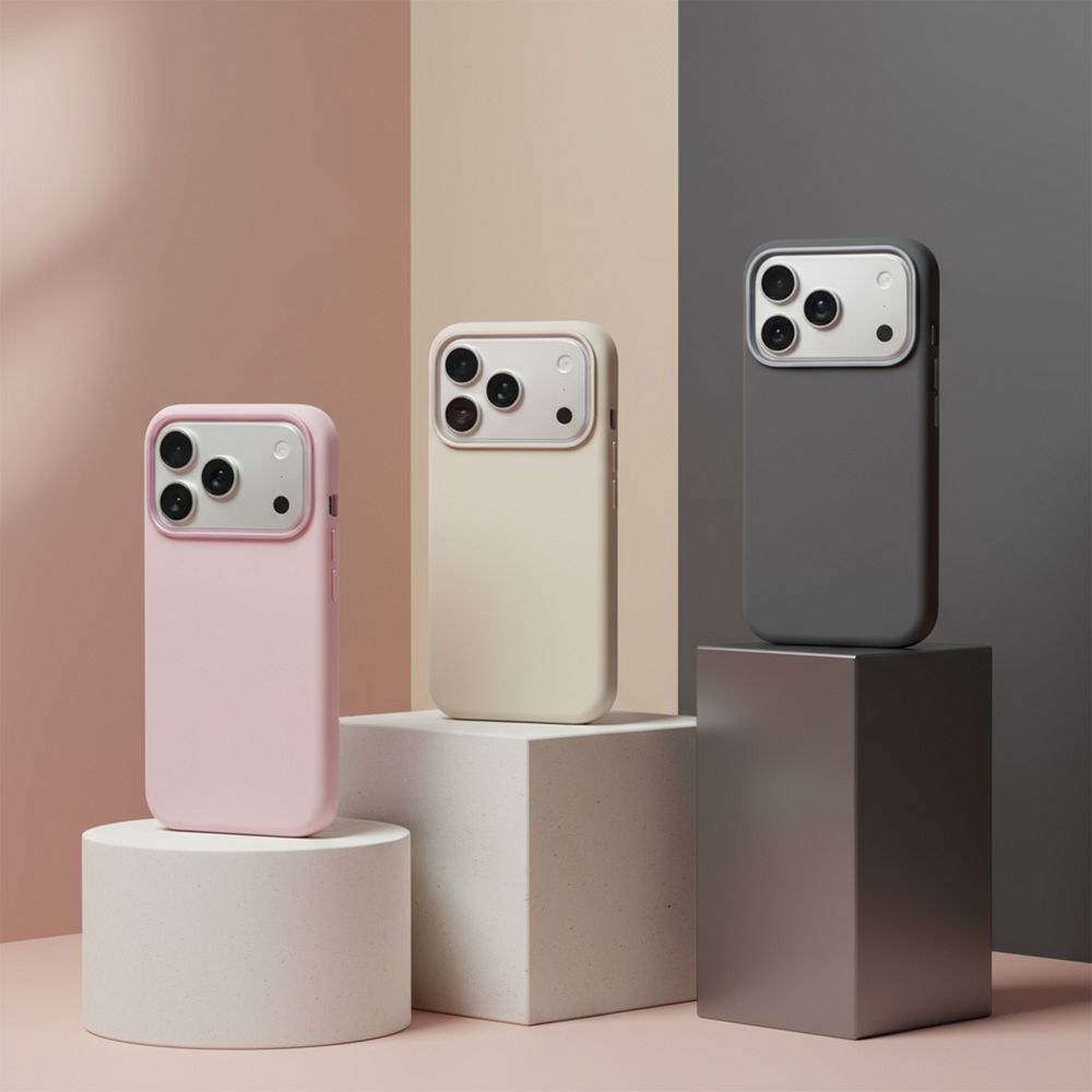 FORCELL F-PROTECT Frame Premium case compatible with MagSafe for IPHONE 17 pink