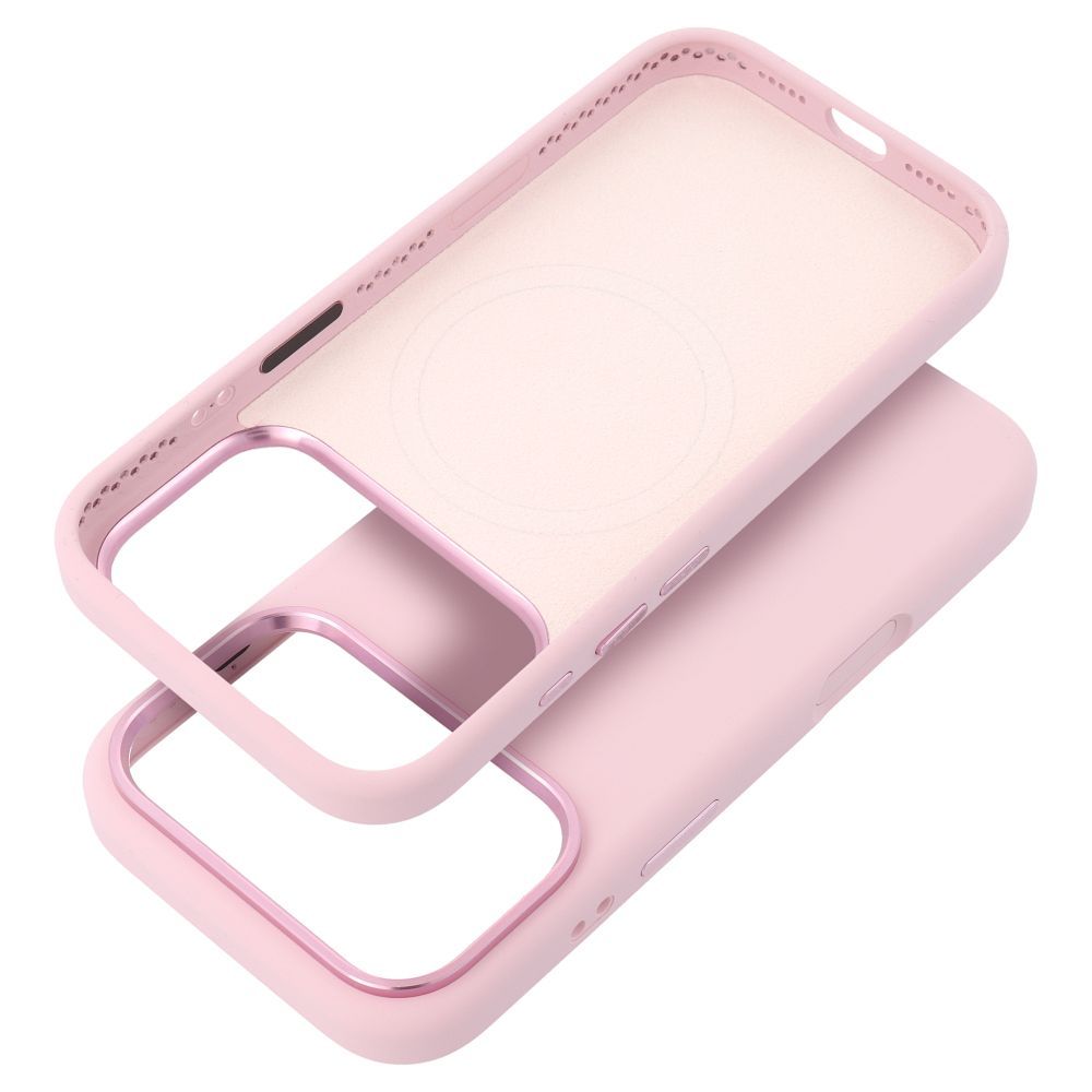 FORCELL F-PROTECT Frame Premium case compatible with MagSafe for IPHONE 15 PRO pink
