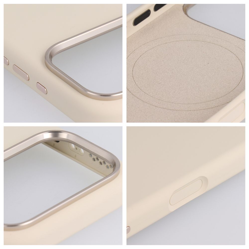 FORCELL F-PROTECT Frame Premium case compatible with MagSafe for IPHONE 16 antique white