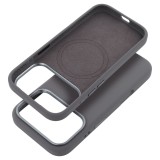 FORCELL F-PROTECT Frame Premium case compatible with MagSafe for IPHONE 16 PRO gray