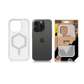 Zadný kryt Tactical MagForce Hexagon pre Apple iPhone 15 Pro, T-white