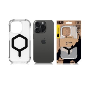 Zadný kryt Tactical MagForce Hexagon pre Apple iPhone 15 Pro, black